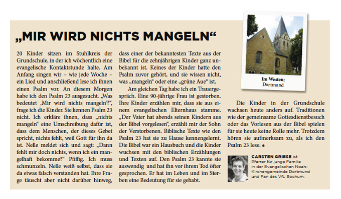 mir wird nichts mangeln